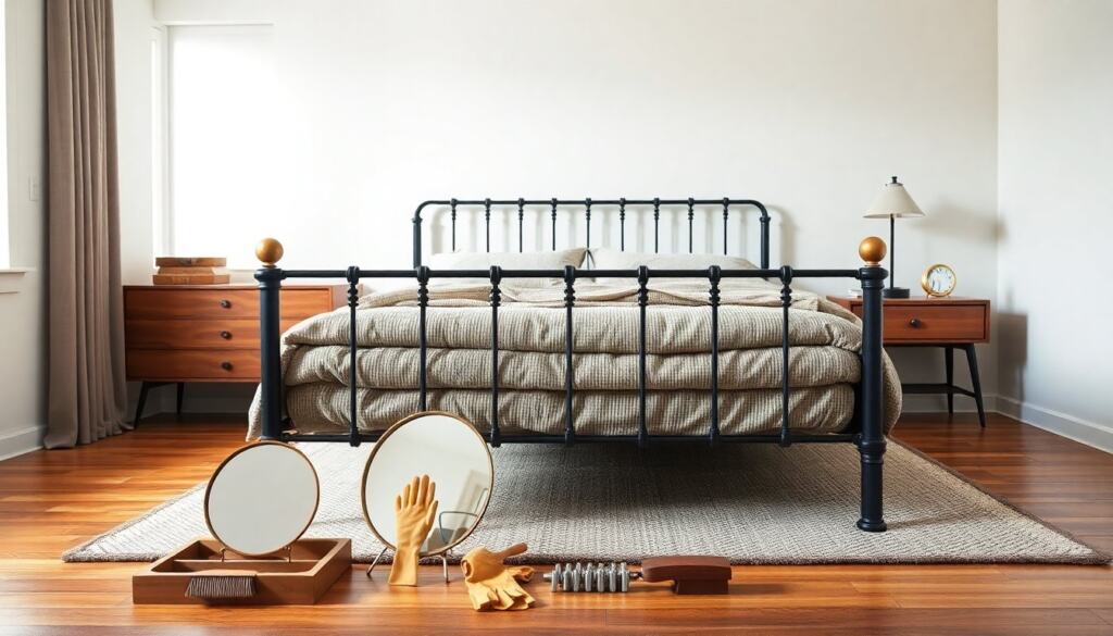 vintage metal bed frame