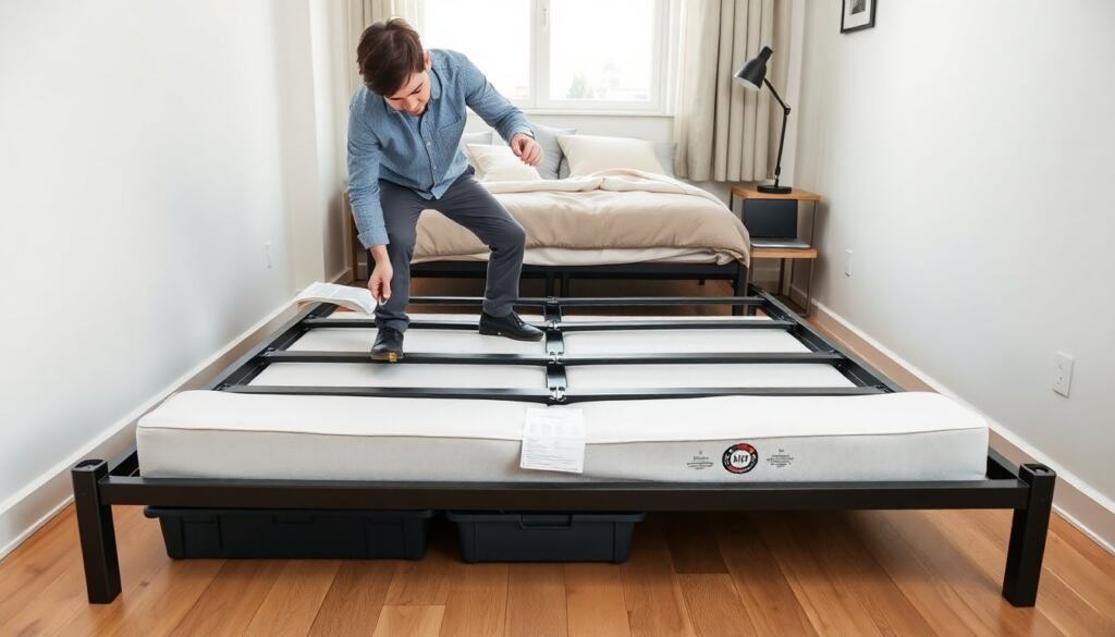 metal twin bed frame
