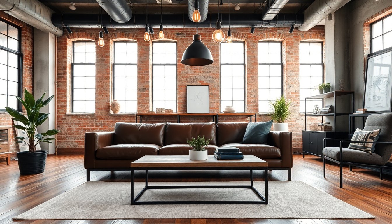 industrial style living room